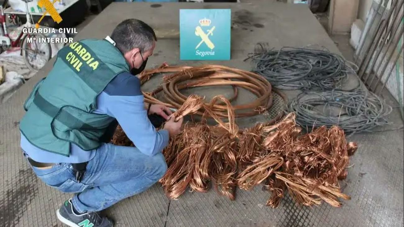 Cable eléctrico robado