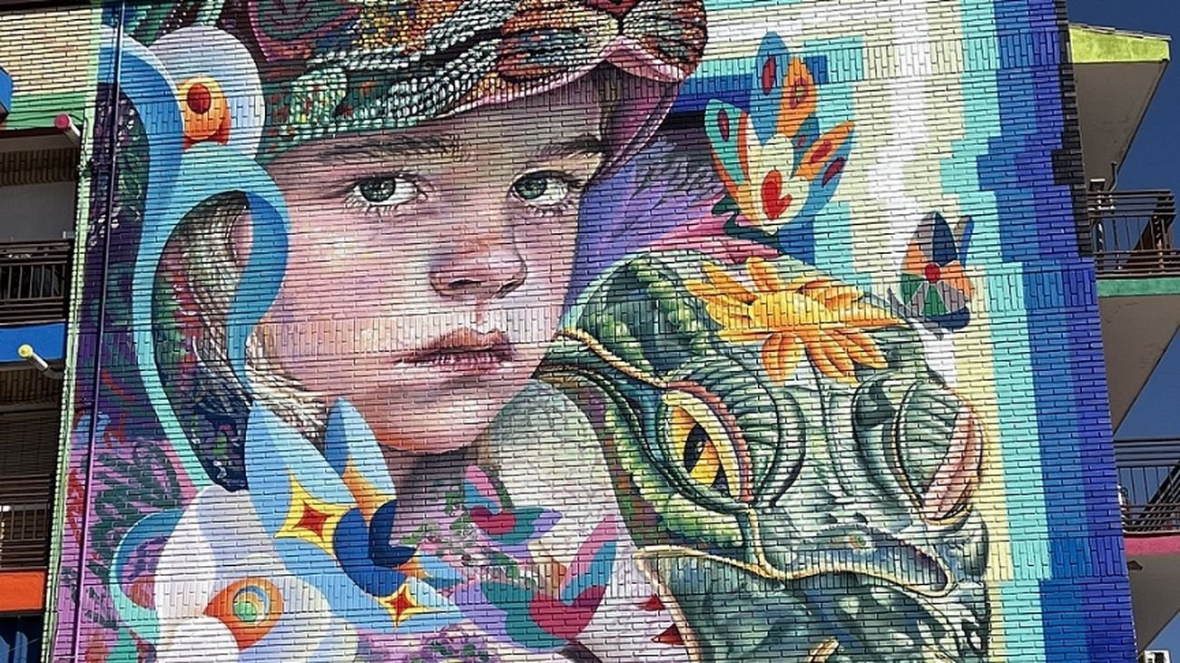 El mural ‘Niños Perdidos’ de Murfin, en Fuenlabrada