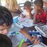 Niños saharauis durante una actividad organizada en Fuenlabrada