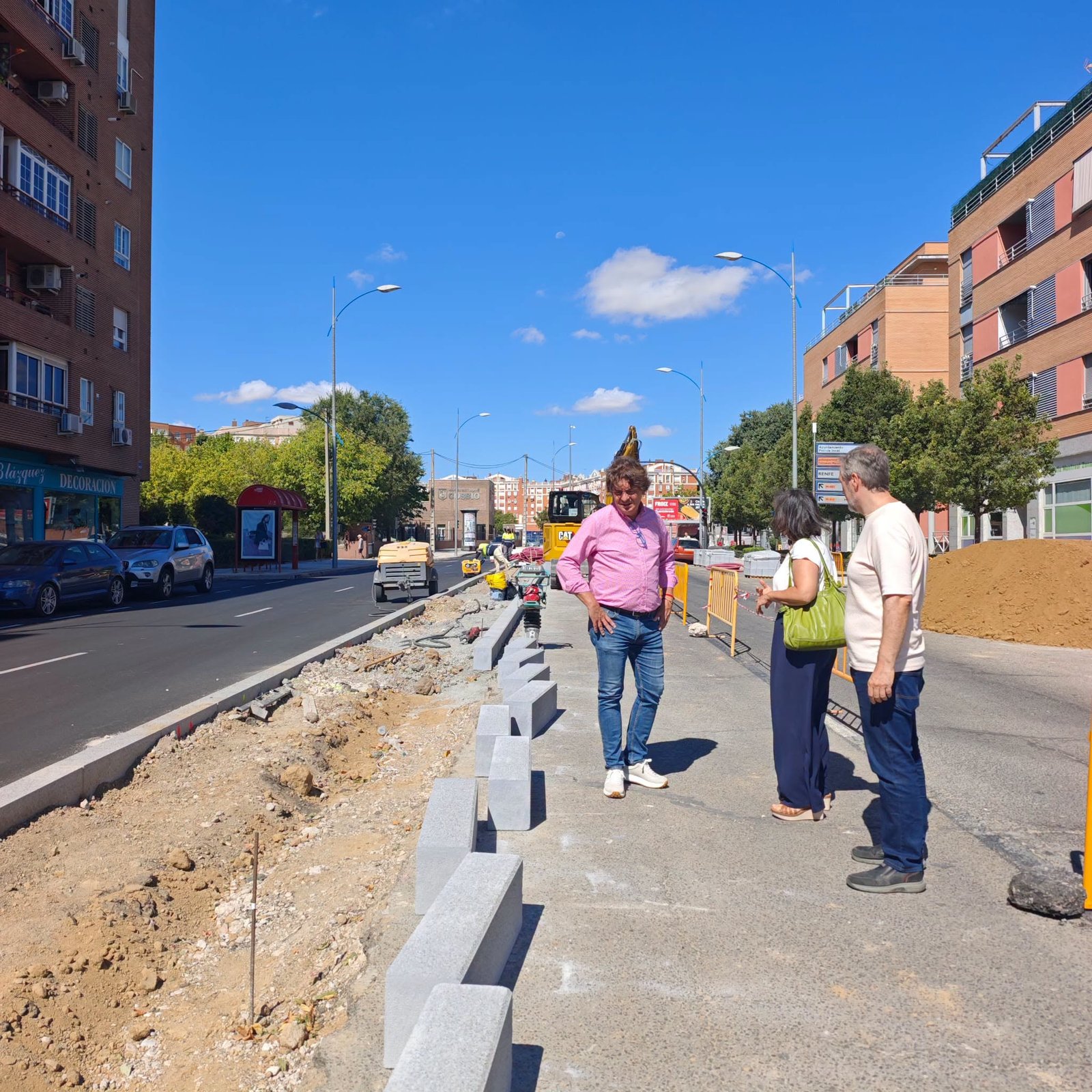 Fuenlabrada avanza en la ampliación de la mediana de la calle Extremadura para mejorar la accesibilidad