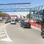 Pasarela peatonal sobre la M-506, en Fuenlabrada